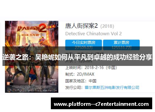 逆袭之路：吴艳妮如何从平凡到卓越的成功经验分享